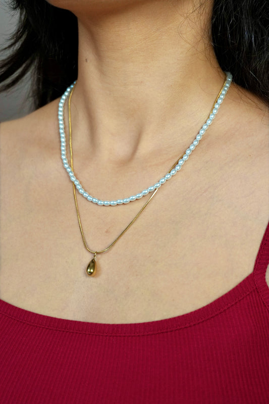Double Layered Luxe Pearl Necklace