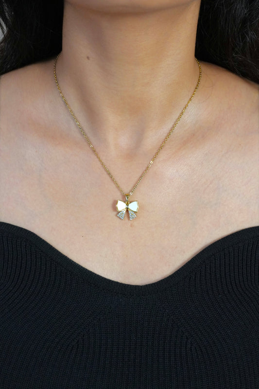 Stone Ribbon Necklace