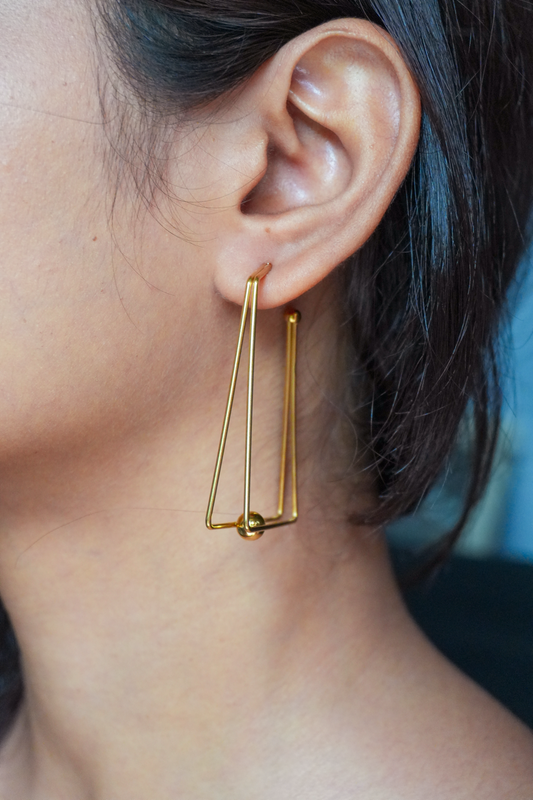 Geometric Long Drop Earrings