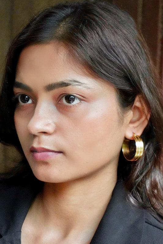 Multi Layered Wide Gold Hoops