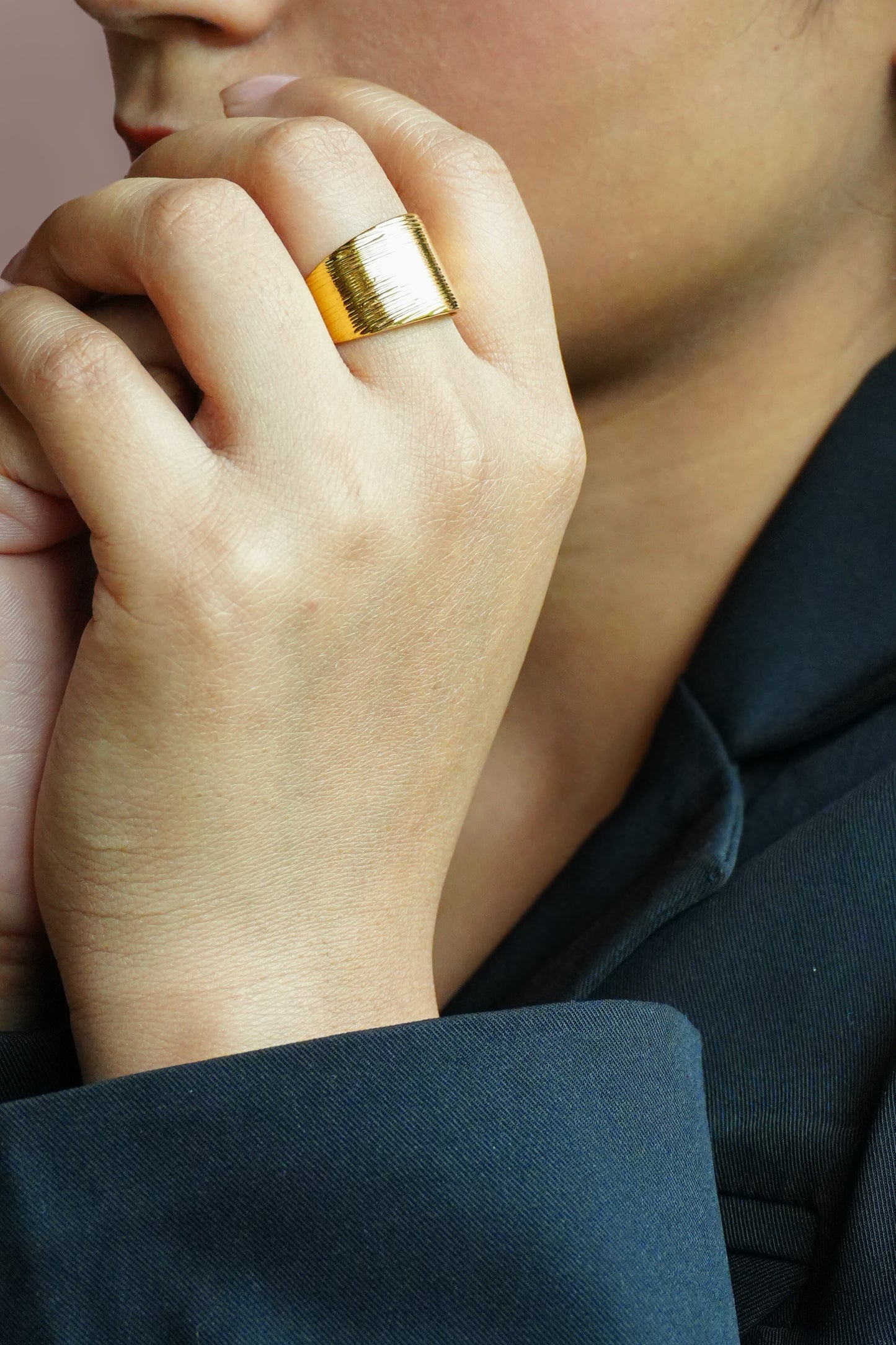 Wide Statement Ring(Adjustable)