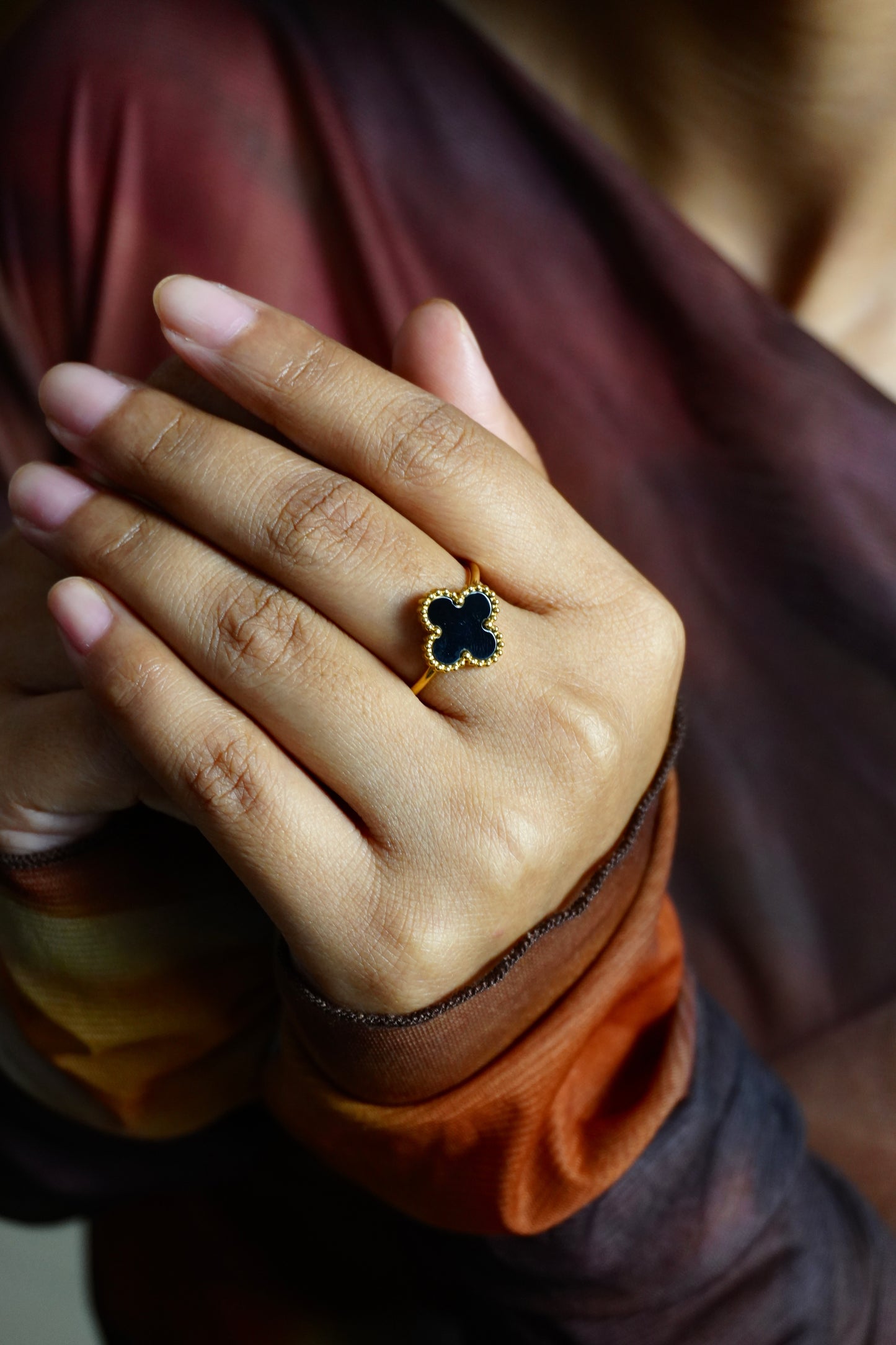 Black Clover Ring(Adjustable)