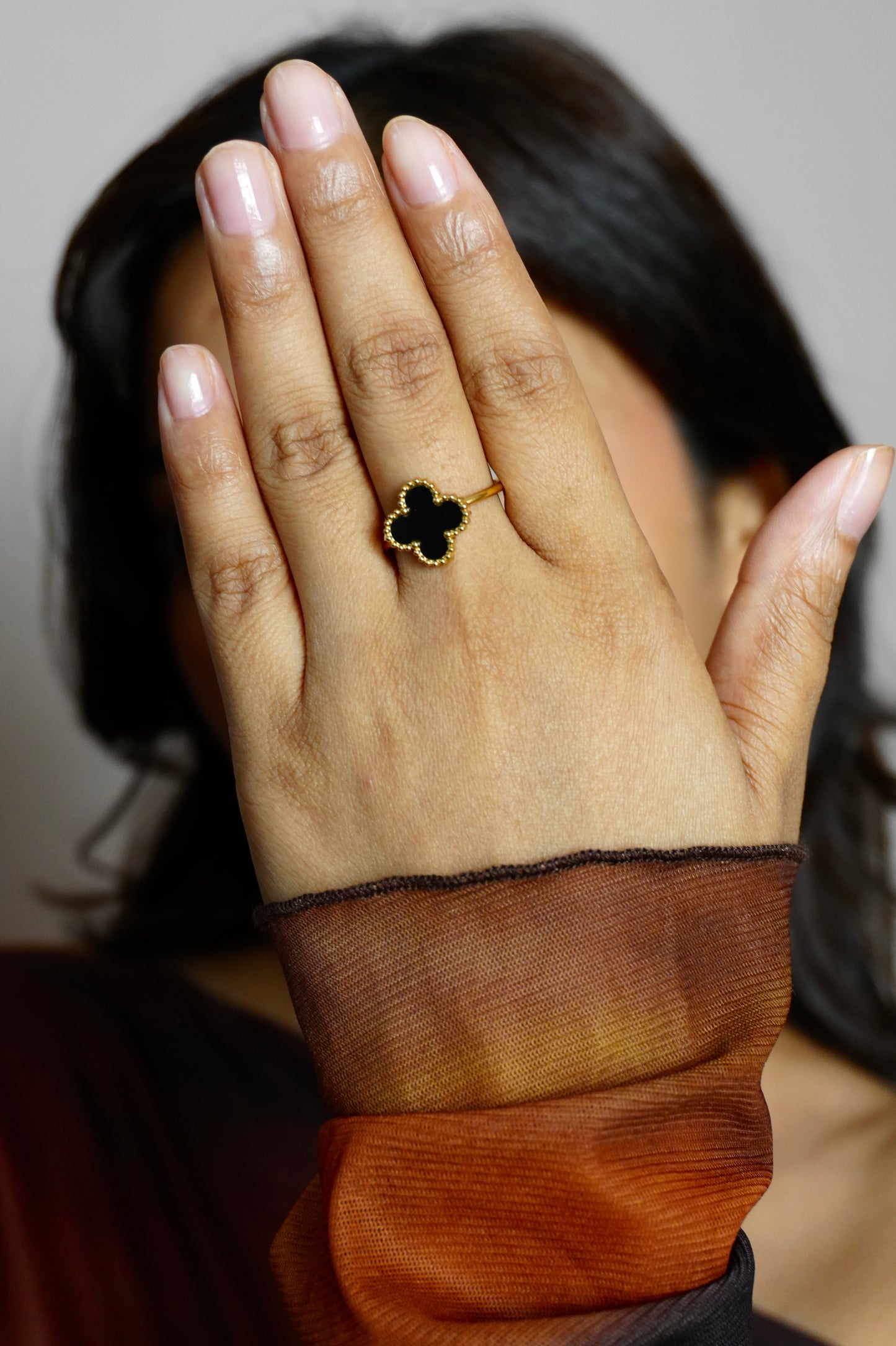 Black Clover Ring(Adjustable)