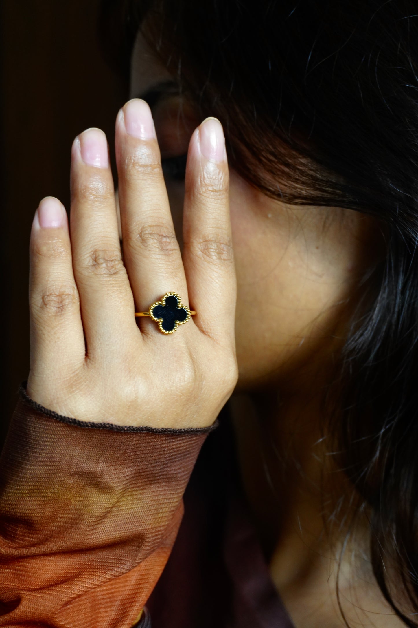 Black Clover Ring(Adjustable)