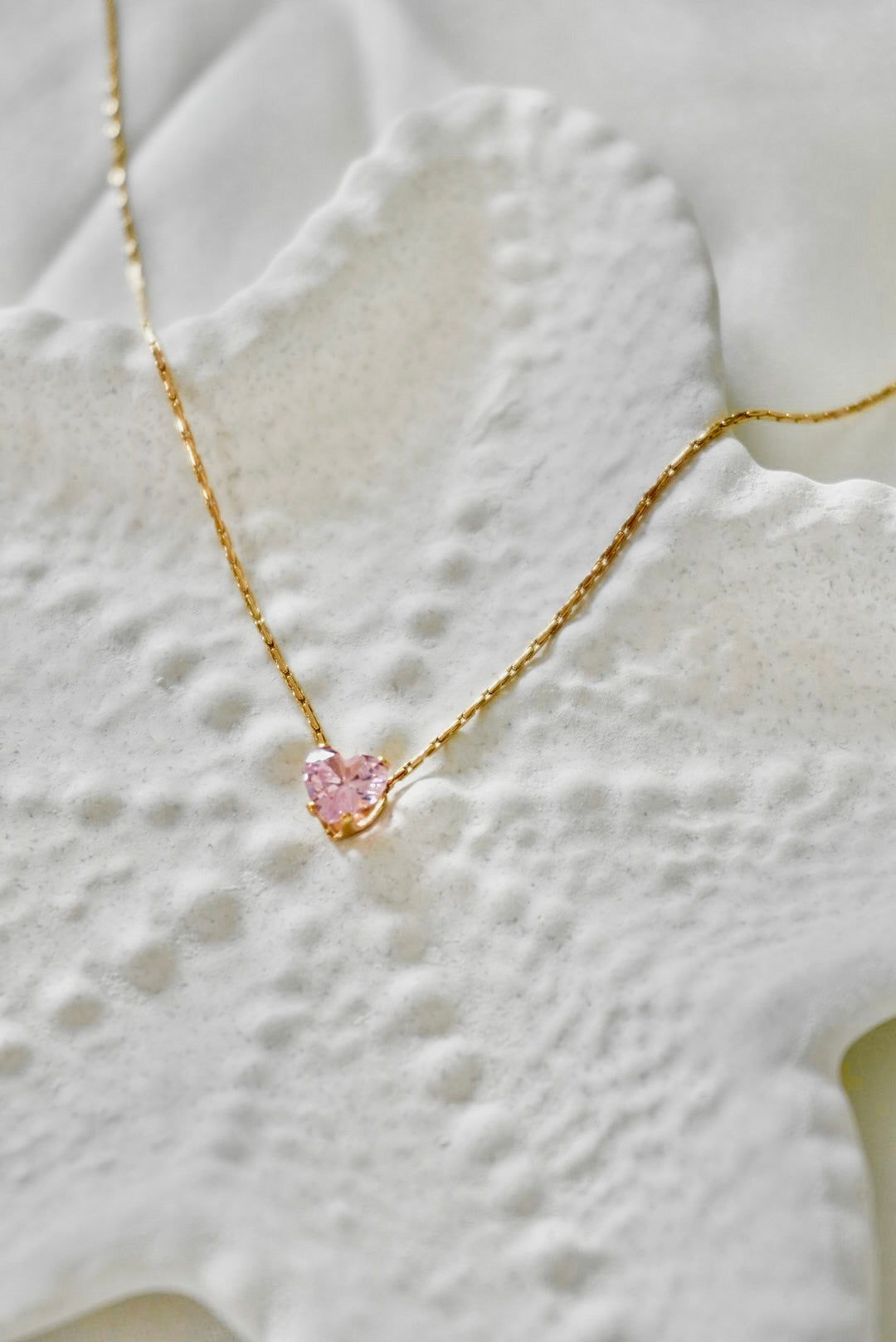 Pink Heart Diamond Necklace