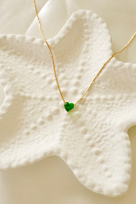 Green Heart Diamond Necklace