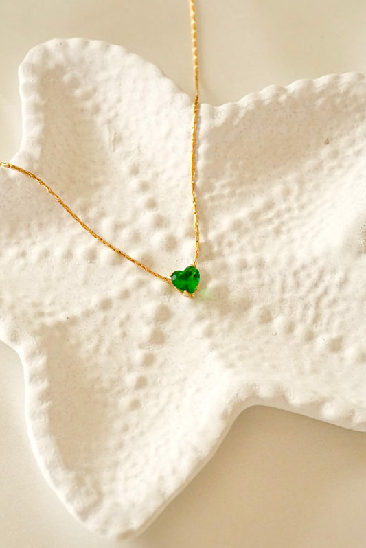 Green Heart Diamond Necklace