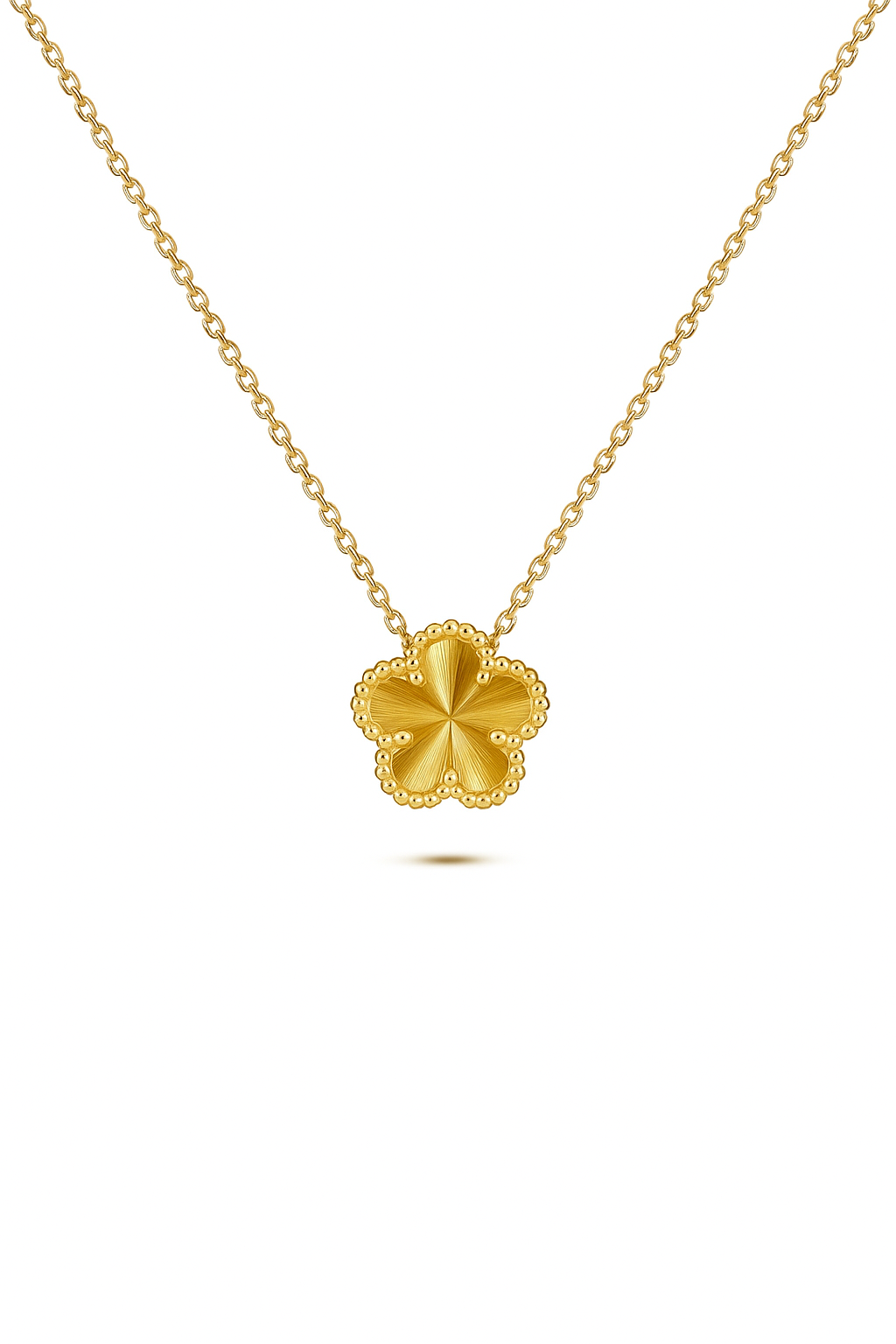 Golden Clover Petal Necklace
