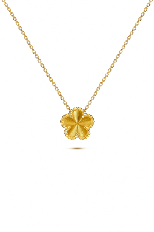 Golden Clover Petal Necklace