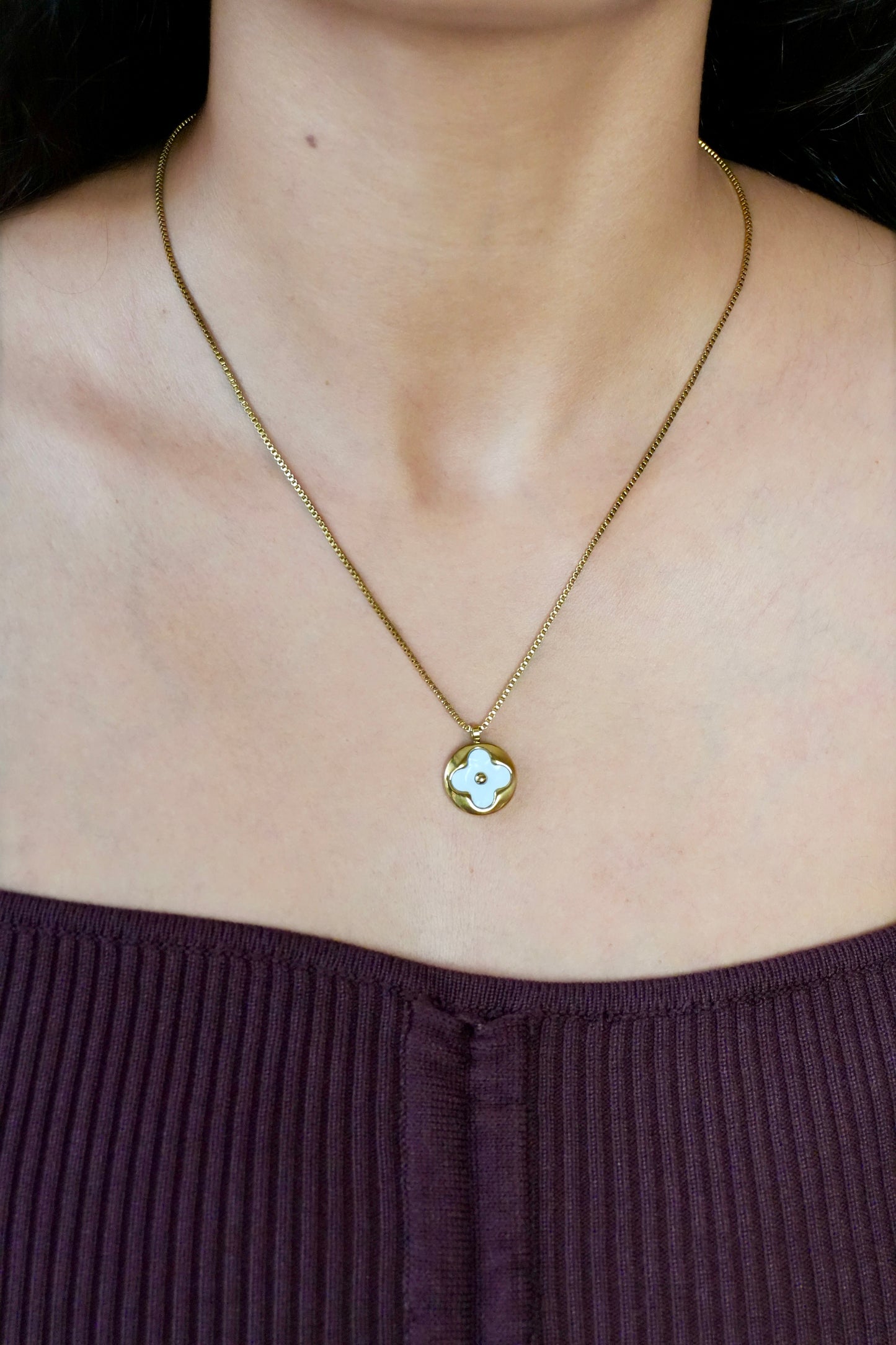 Golden Clover Necklace